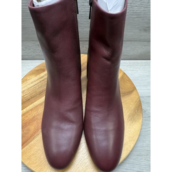 Naturalizer River Ankle Boot Leather Bootie | Cabernet Sauvignon Red Leather 11 - Picture 3 of 8